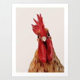Helen, the garden Chicken Art Print