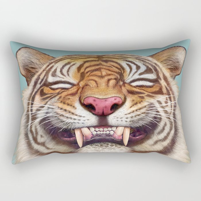Smiling Tiger Rectangular Pillow