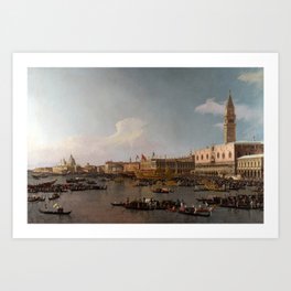 The Basin of San Marco on Ascension Day by Canaletto Art Print