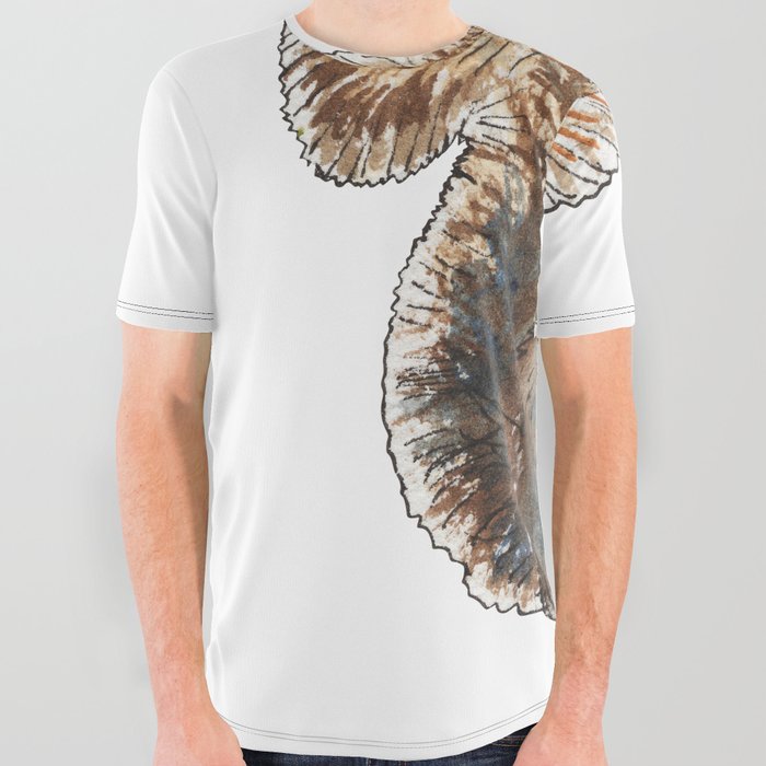 Adorable Squirrel Eating Nut Watercolor by Irina Sztukowski All Over Graphic Tee