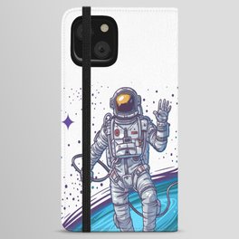 Astronaut in Space iPhone Wallet Case