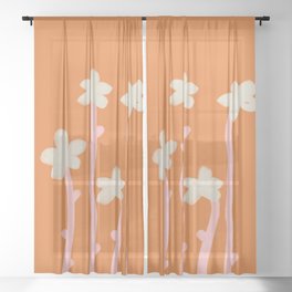 Floral Groove and Summer Heat Sheer Curtain