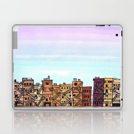New York Purple Sky Laptop & iPad Skin