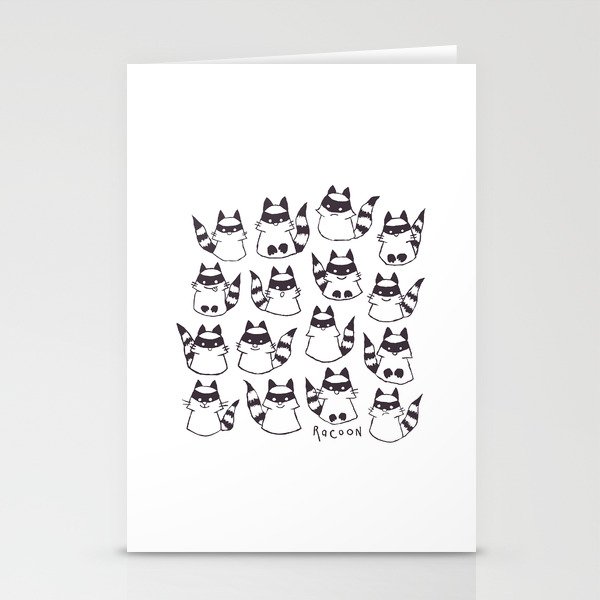 racoons Stationery Cards