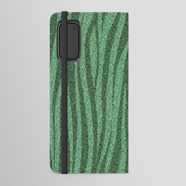 Green Glitter Zebra Print Android Wallet Case