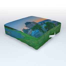 Quebec City St Lawrence River Sunrise Outdoor Floor Cushion
