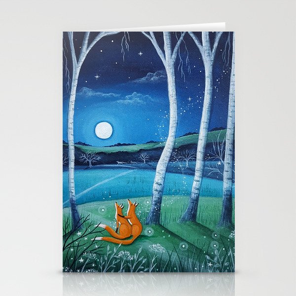 Moon gazers Stationery Cards