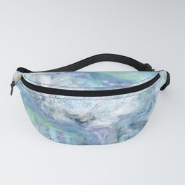 peace, sea green abstract Fanny Pack