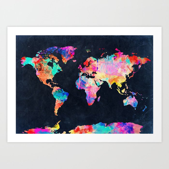 World map Art Print