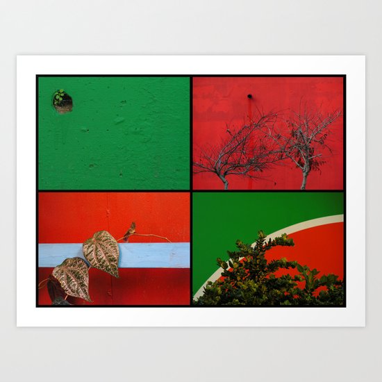 Urban Nature Collage Art Print