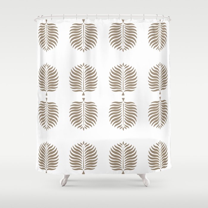 TROPICAL PALMS . COCOA Shower Curtain