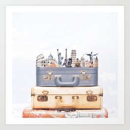Travel Luggage Art Print