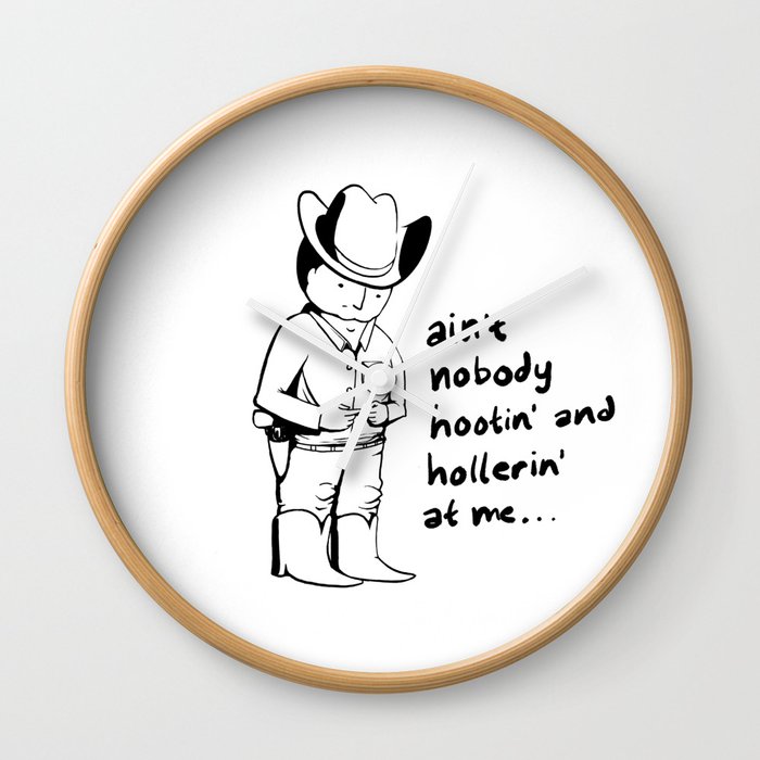 Sad Cowboy #12 Wall Clock