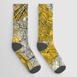 Paris City Map - France Socks