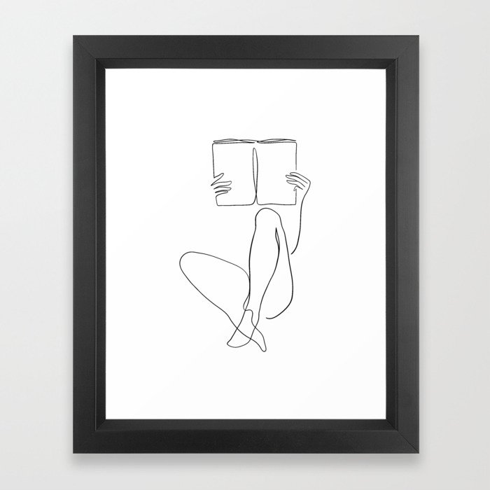 Reading Naked n.2 Framed Art Print