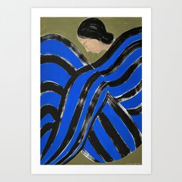 Sofia Lind  - Repainted Blue Art Print