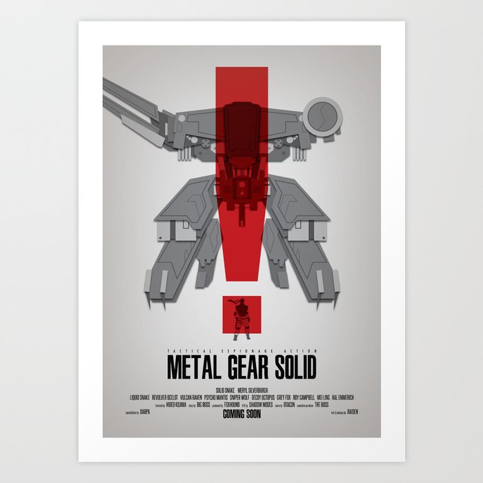 Metal Gear Solid Movie Poster Art Print by TrueCold