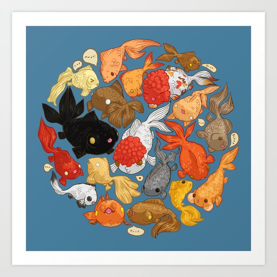 For The Love Of Goldfish Art Print
