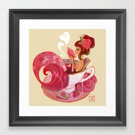 Tea Mermaid Framed Art Print