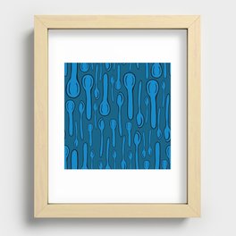 Spoony Spoons Blue Recessed Framed Print