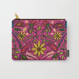 aziza pink Carry-All Pouch | Hers, Ink, Marrakesh, Bohemian, Illustration, Floral, Paintedwood, Summer, Morocco, Graphicdesign 