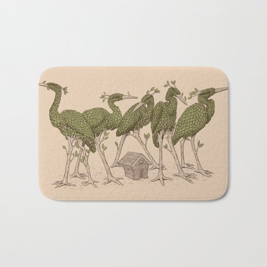 Bird Forest Bath Mat