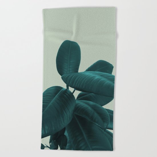 Ficus Elastica #8 #GreenLily #decor #art #society6 Beach Towel