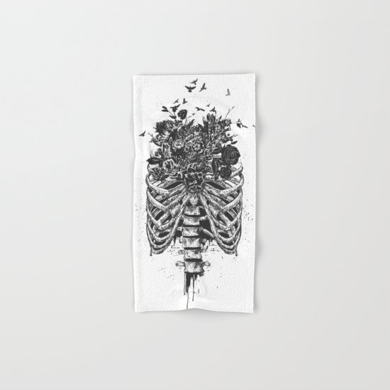 New life (b&w) Hand & Bath Towel