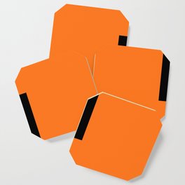 Letter I (Black & Orange) Coaster