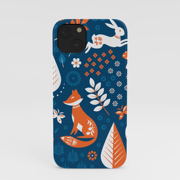 Scandi Forest Blues iPhone Case