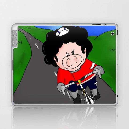 Cycling pig Laptop & iPad Skin