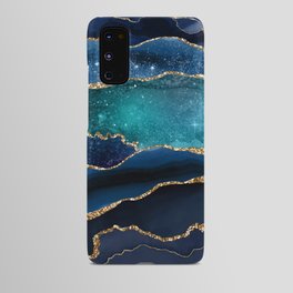 Blue Night Galaxy Marble Android Case