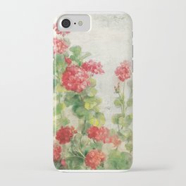 Red Geraniums Office Home Decor print iPhone Case