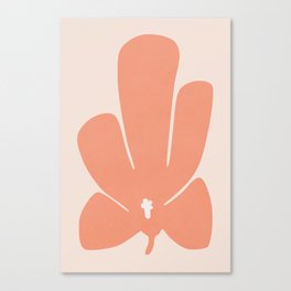 Coral Tulip Flower Canvas Print