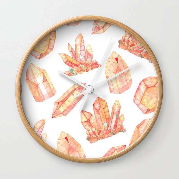Crystals - Citrine Wall Clock