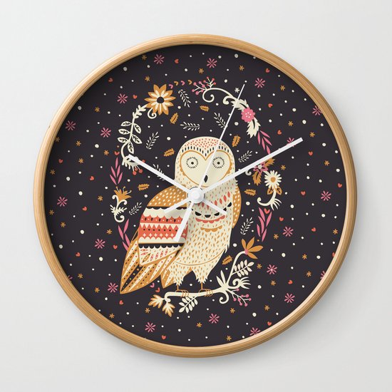 Snowy Owl Wall Clock