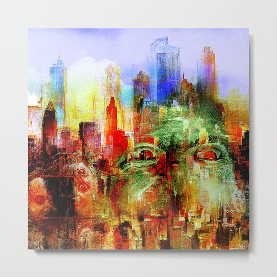 welcome to scary city Metal Print