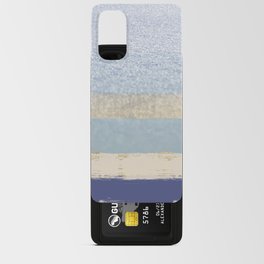 Geometrical navy blue ivory gold glitter gradient Android Card Case