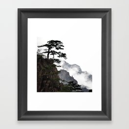 China Photography - Fog In Between The Huge Mountains In China Framed Art Print