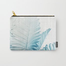 Cool Blue Leaves Carry-All Pouch