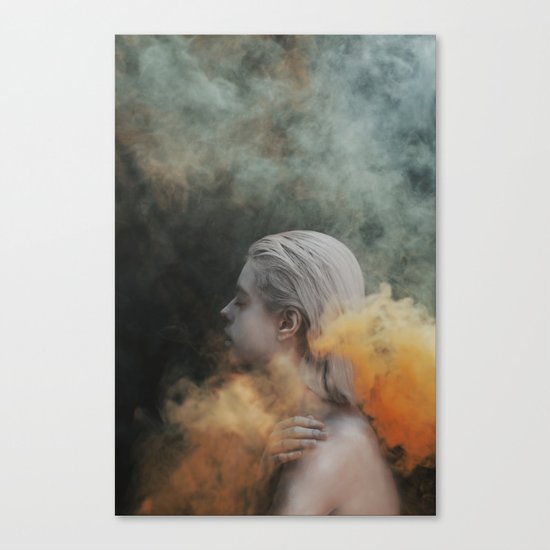 Yellow smoke Canvas Print