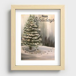 Decorated Happy Holidays  Recessed Framed Print