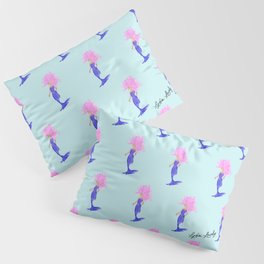 Purple mermaid- blue background Pillow Sham