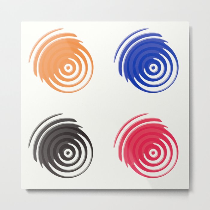 Four circular shapes Metal Print
