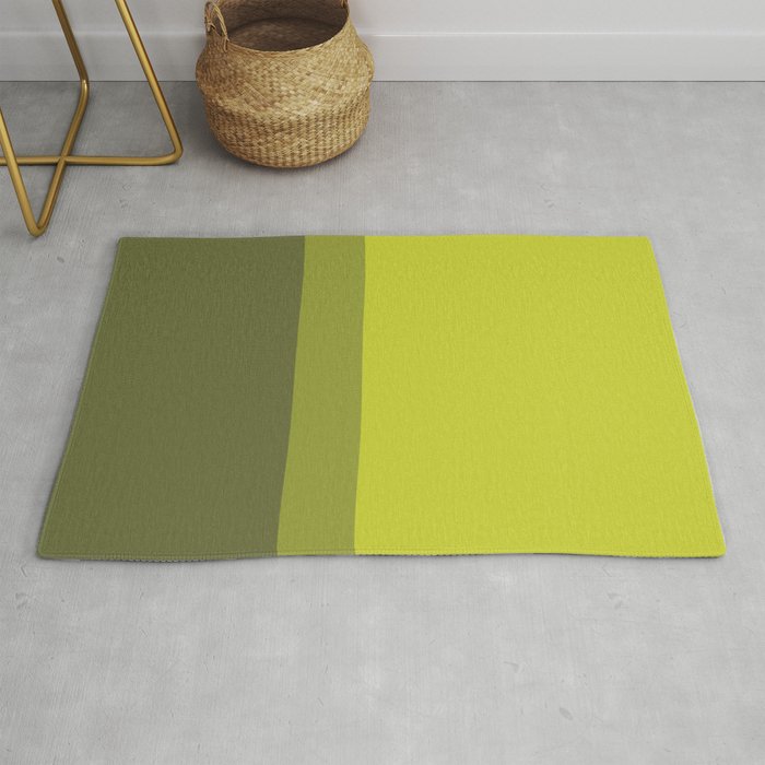 COLOR BLOCKED, CHARTREUSE Rug