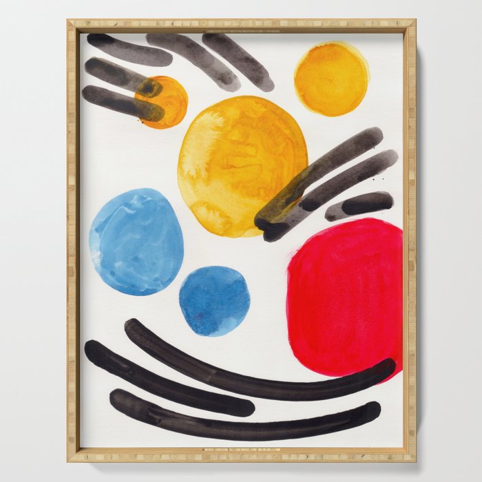 Fun Colorful Abstract Painting Juvenile Primary Colors Bubbles