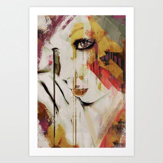 Pages Abstract Portrait Art Print