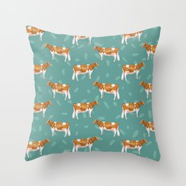 Guernseys // Spruce Throw Pillow