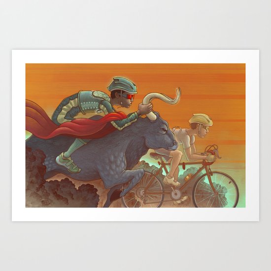 Bullride Art Print