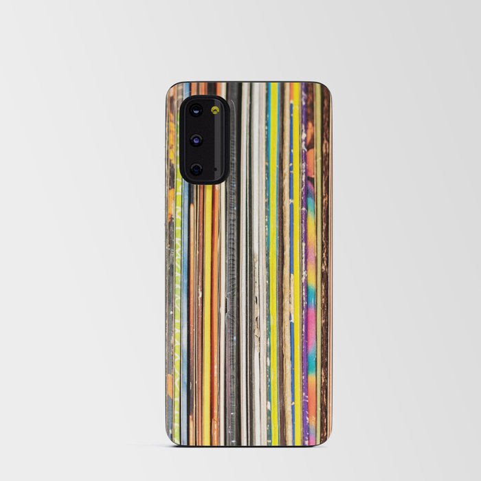 Vintage Used Vinyl Rock Record Collection Abstract Stripes Android Card Case